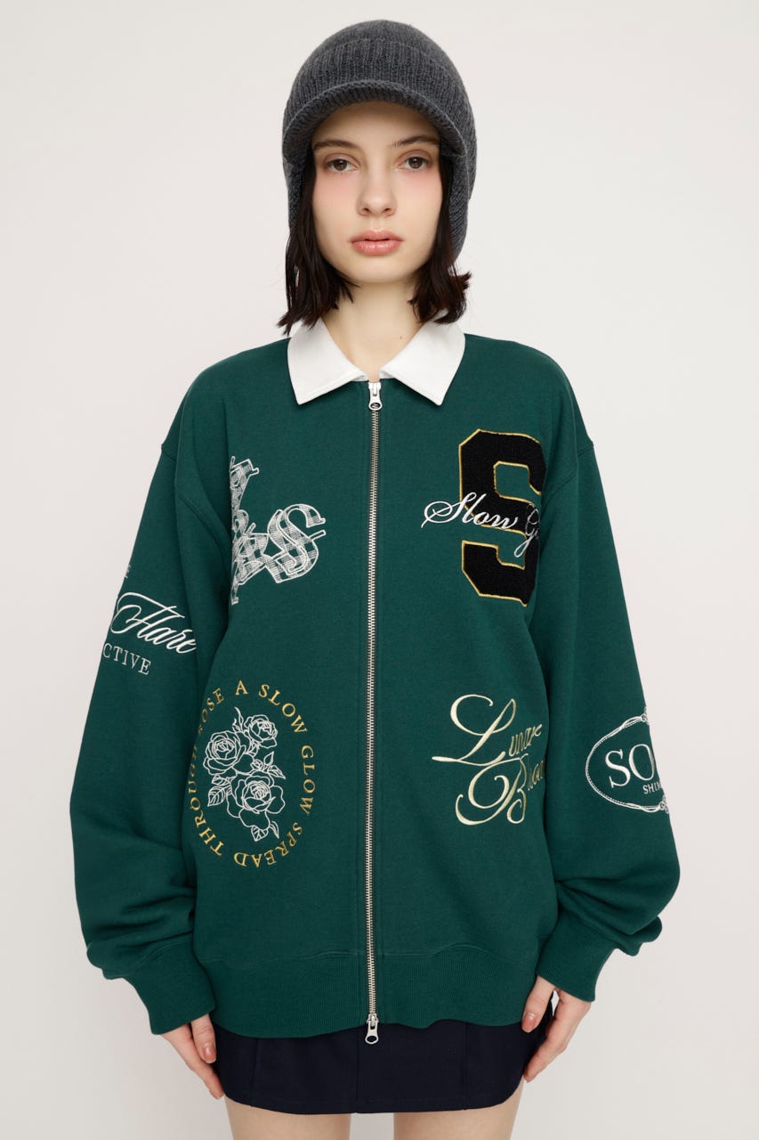 PATCH LOGO トップス GRN FREE