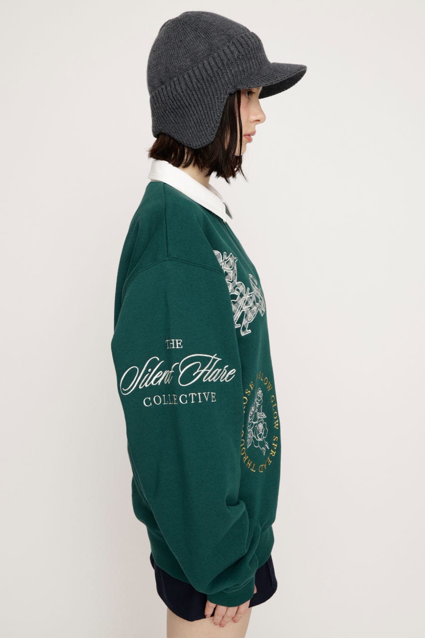 PATCH LOGO トップス GRN FREE