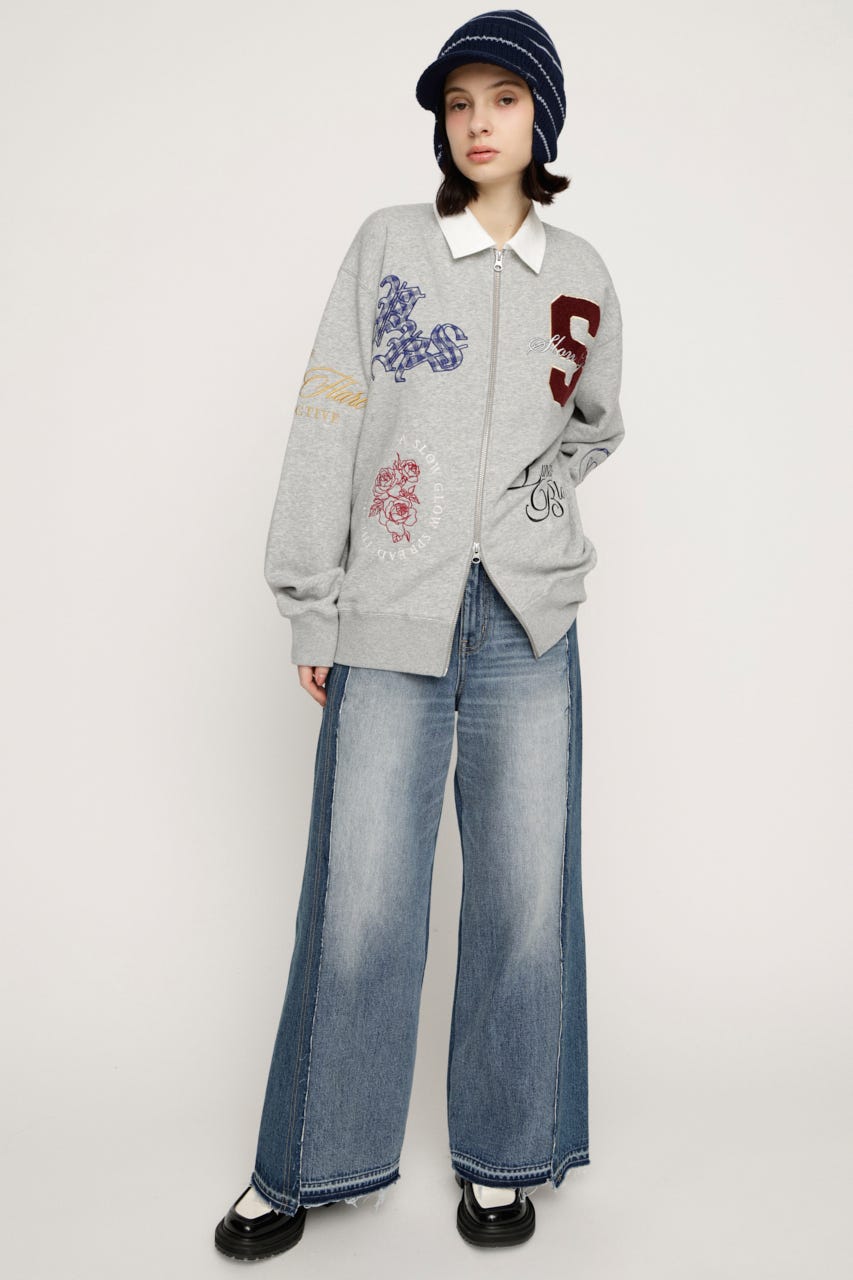 PATCH LOGO トップス T.GRY FREE