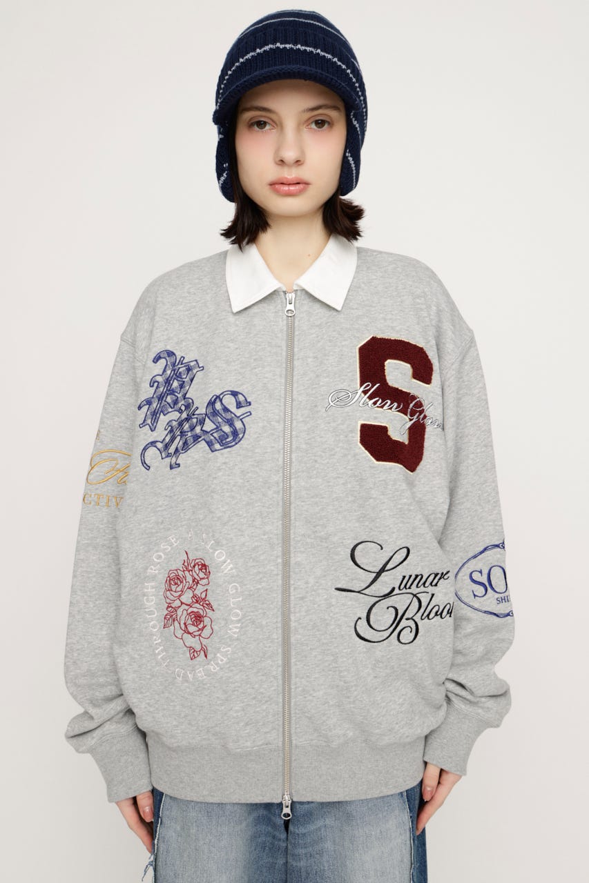 PATCH LOGO トップス T.GRY FREE