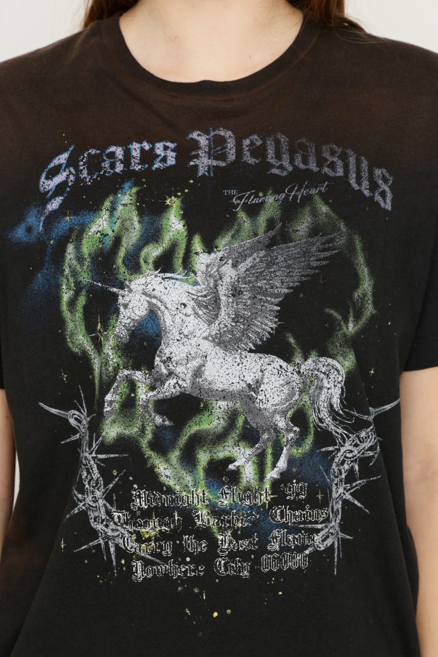 【1BUY5％OFF】VINTAGE LIKE HORSE PRINT Tシャツ L/BLK FREE
