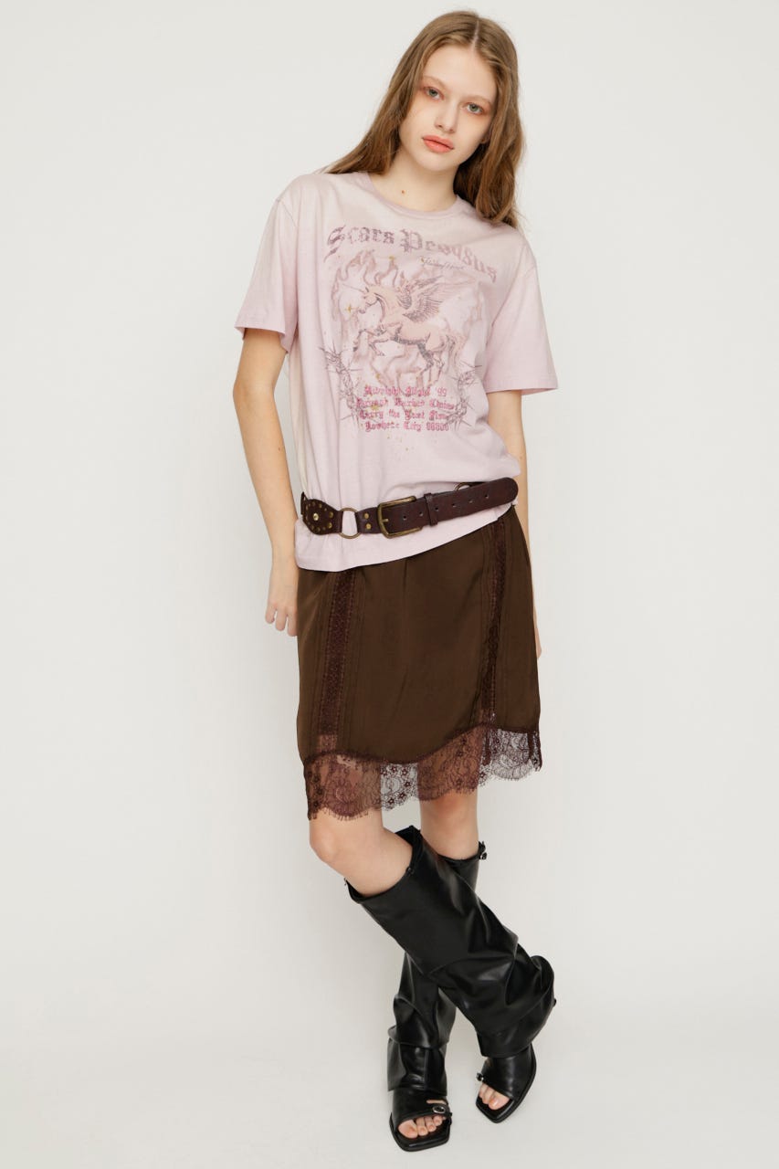 【1BUY5％OFF】VINTAGE LIKE HORSE PRINT Tシャツ L/PNK FREE
