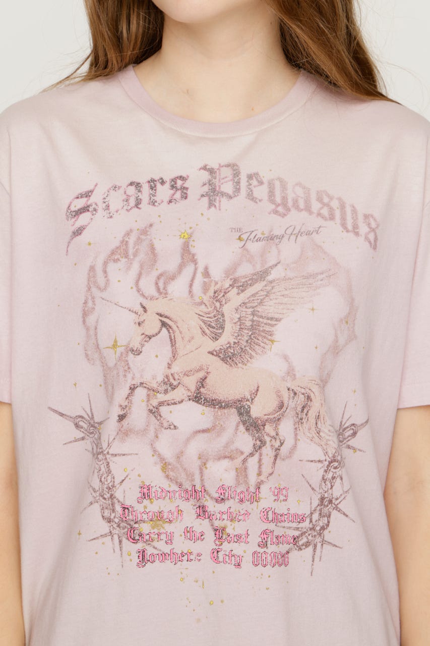 【1BUY5％OFF】VINTAGE LIKE HORSE PRINT Tシャツ L/PNK FREE