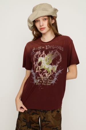 【1BUY5％OFF】VINTAGE LIKE HORSE PRINT Tシャツ