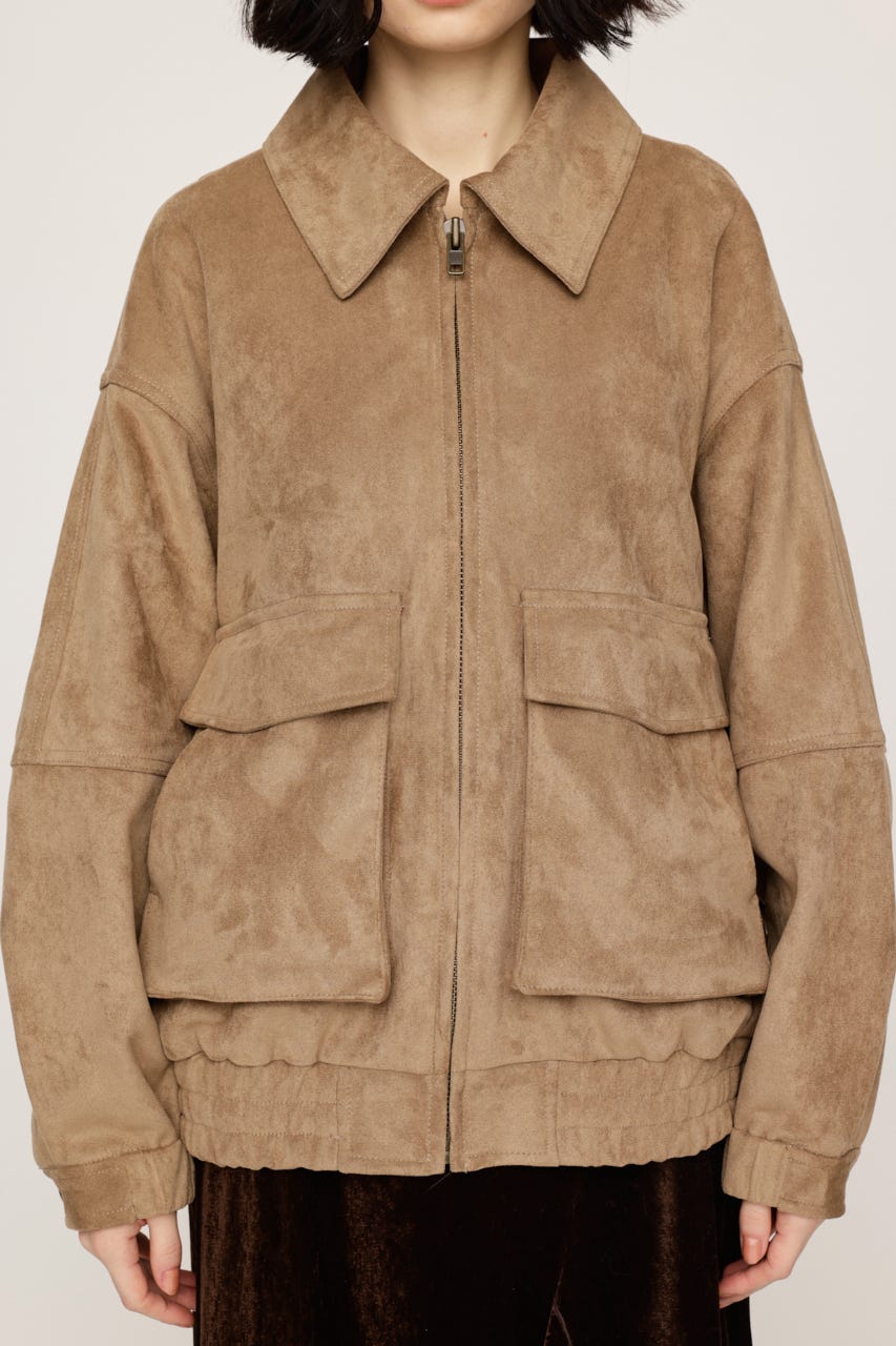 【LIMITED ITEM】F／SUEDE ZIP UP ブルゾン BEG FREE