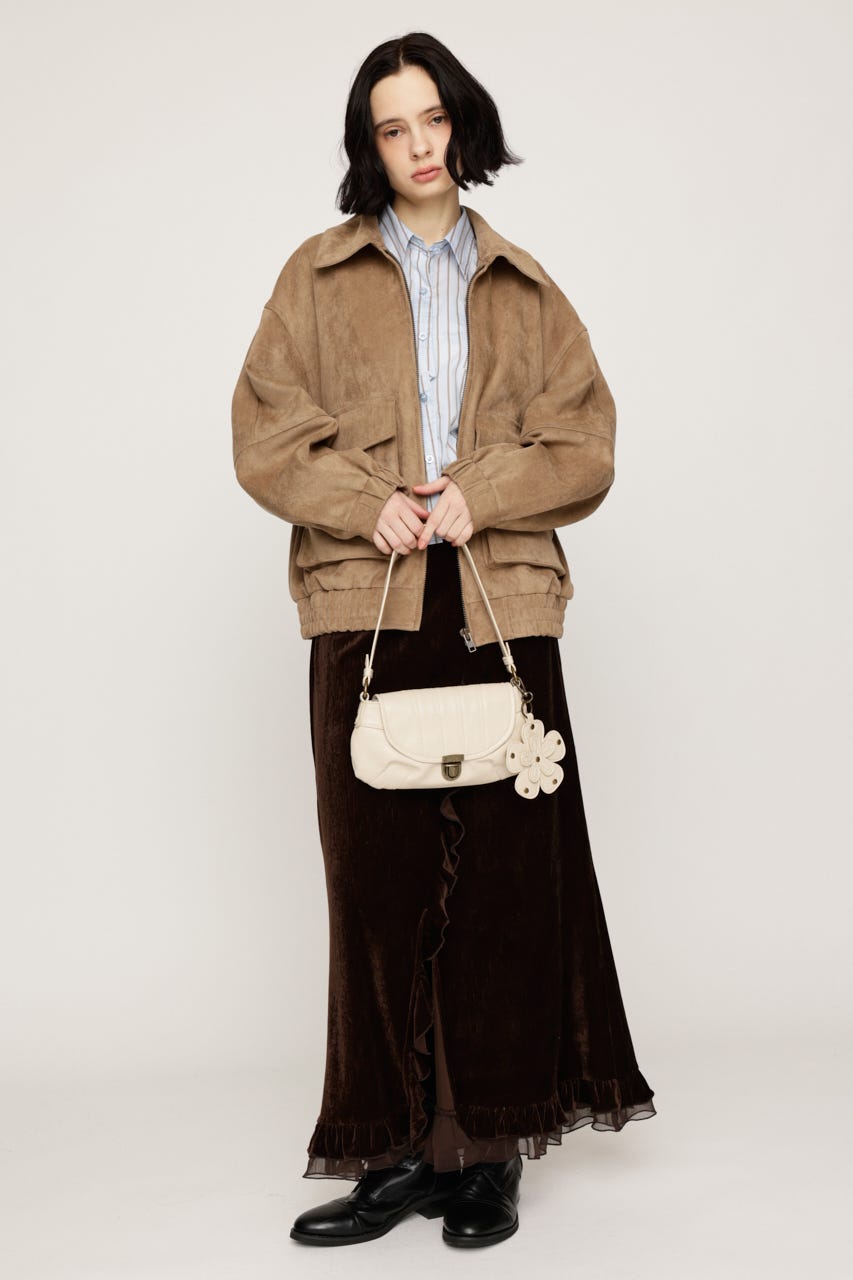 【LIMITED ITEM】F／SUEDE ZIP UP ブルゾン BEG FREE