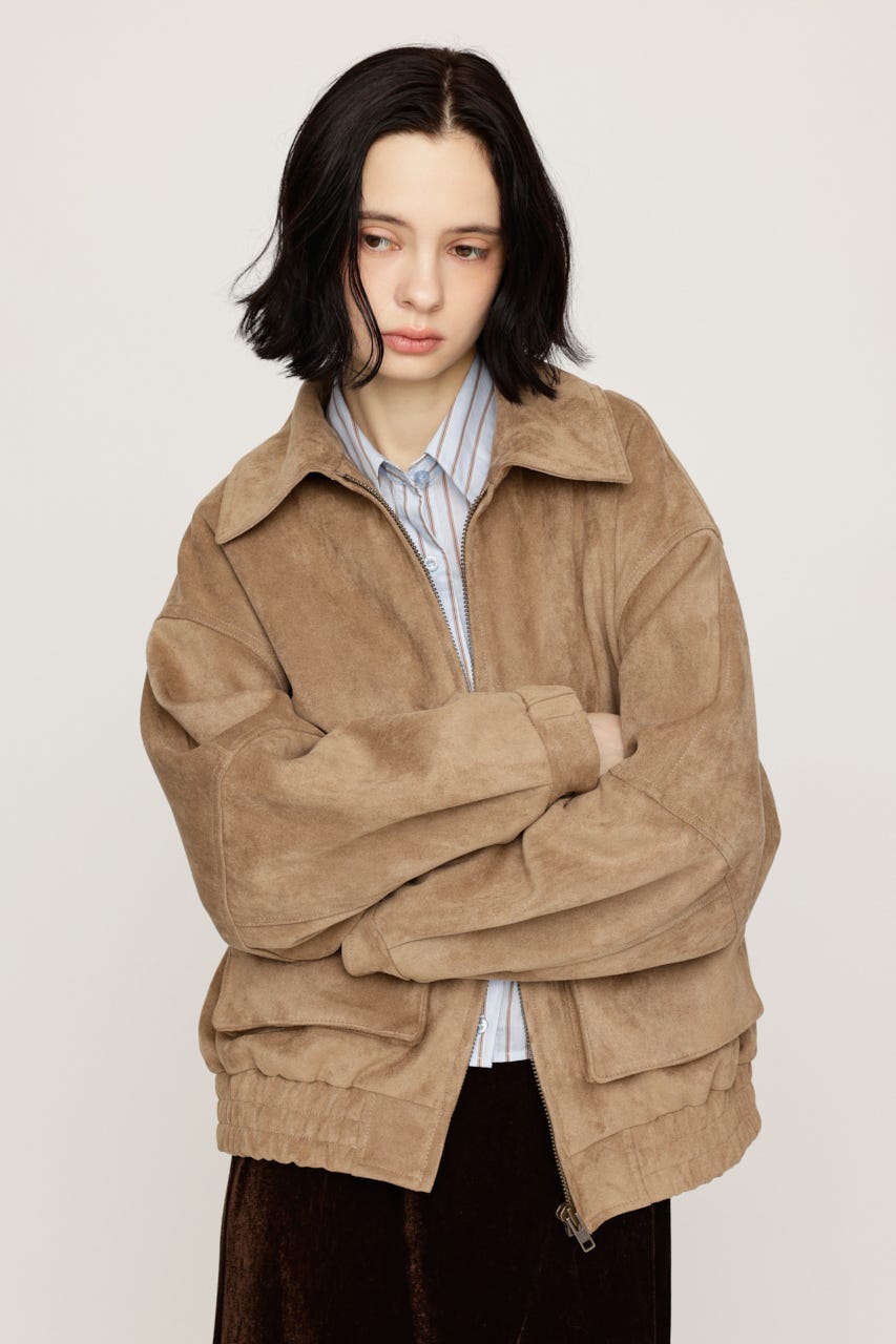 【LIMITED ITEM】F／SUEDE ZIP UP ブルゾン BEG FREE