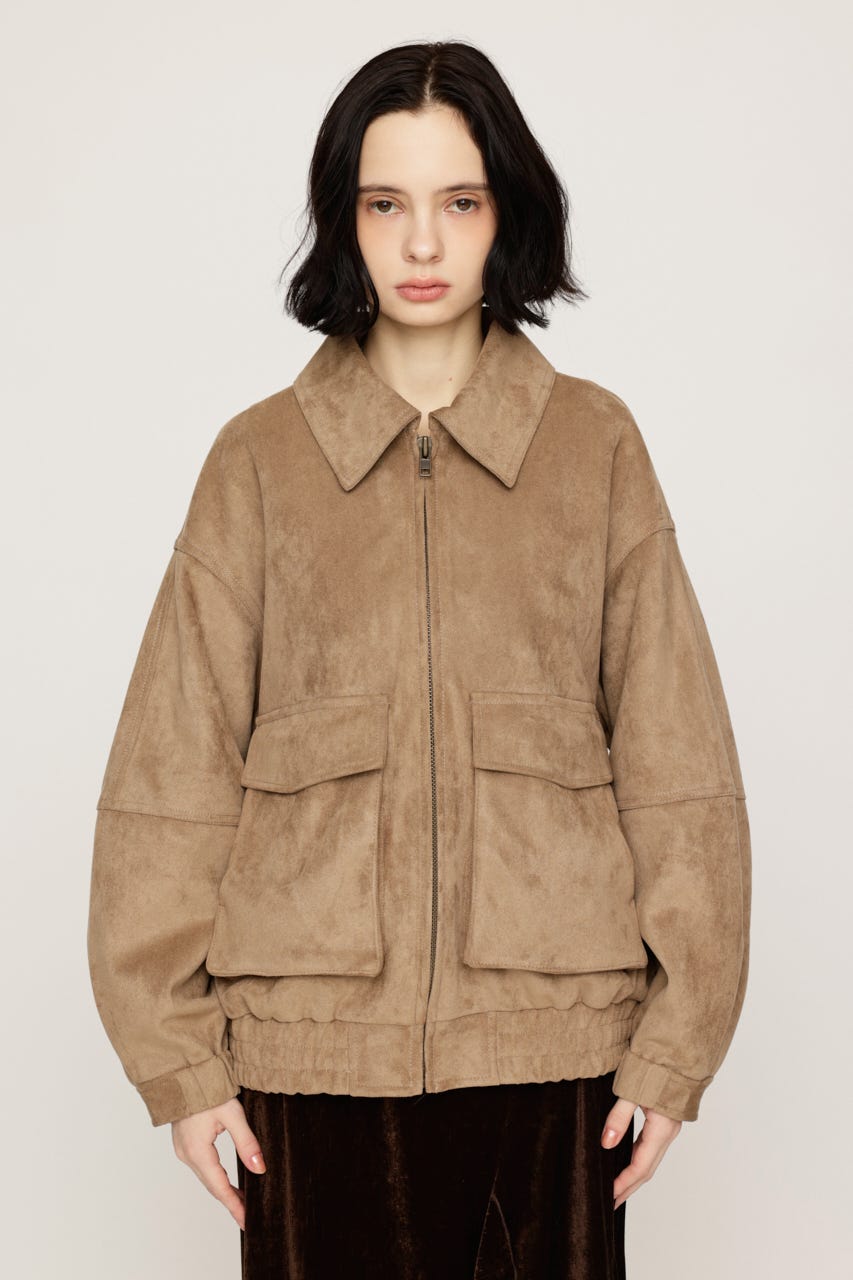 【LIMITED ITEM】F／SUEDE ZIP UP ブルゾン BEG FREE