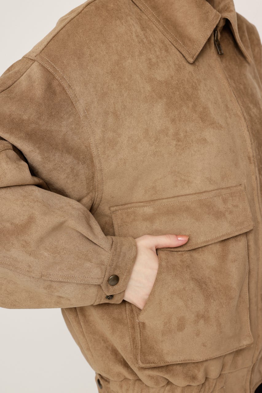 【LIMITED ITEM】F／SUEDE ZIP UP ブルゾン BEG FREE