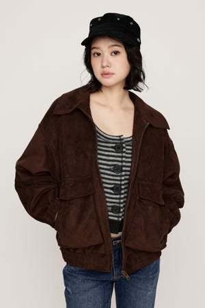 【LIMITED ITEM】F／SUEDE ZIP UP ブルゾン