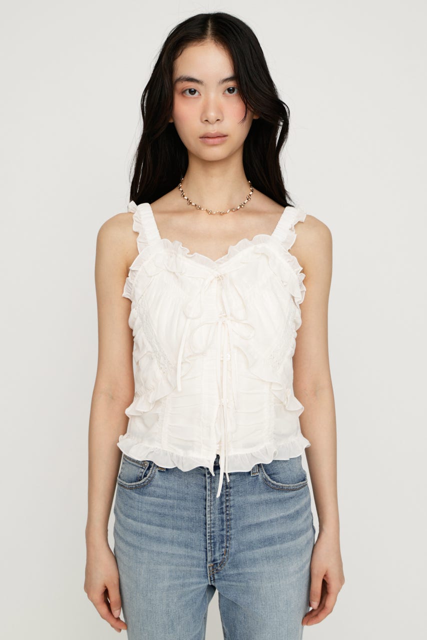 SLY SHEER SQUEEZE CAMI トップス SLY | 【LIMITED ITEM】SHEER SQUEEZE CAMI トップス (タンクトップ