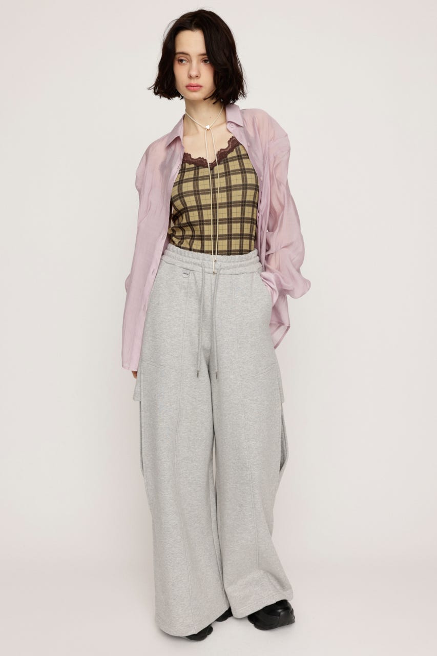 【LIMITED ITEM】CHECK PRINT LACE キャミソール M/BEG FREE