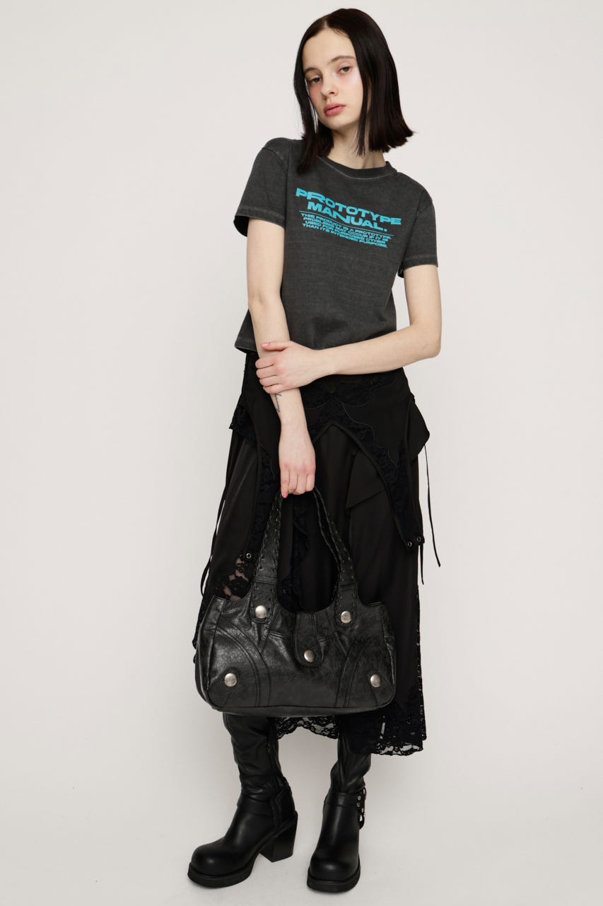 【LIMITED ITEM】COMPACT LOGO Tシャツ L/BLK FREE