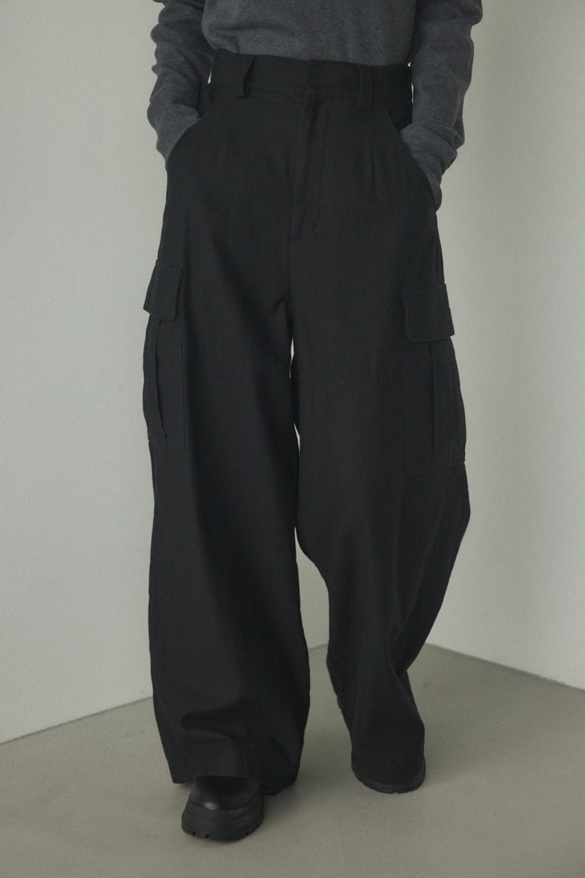 wide military pants BLK 2