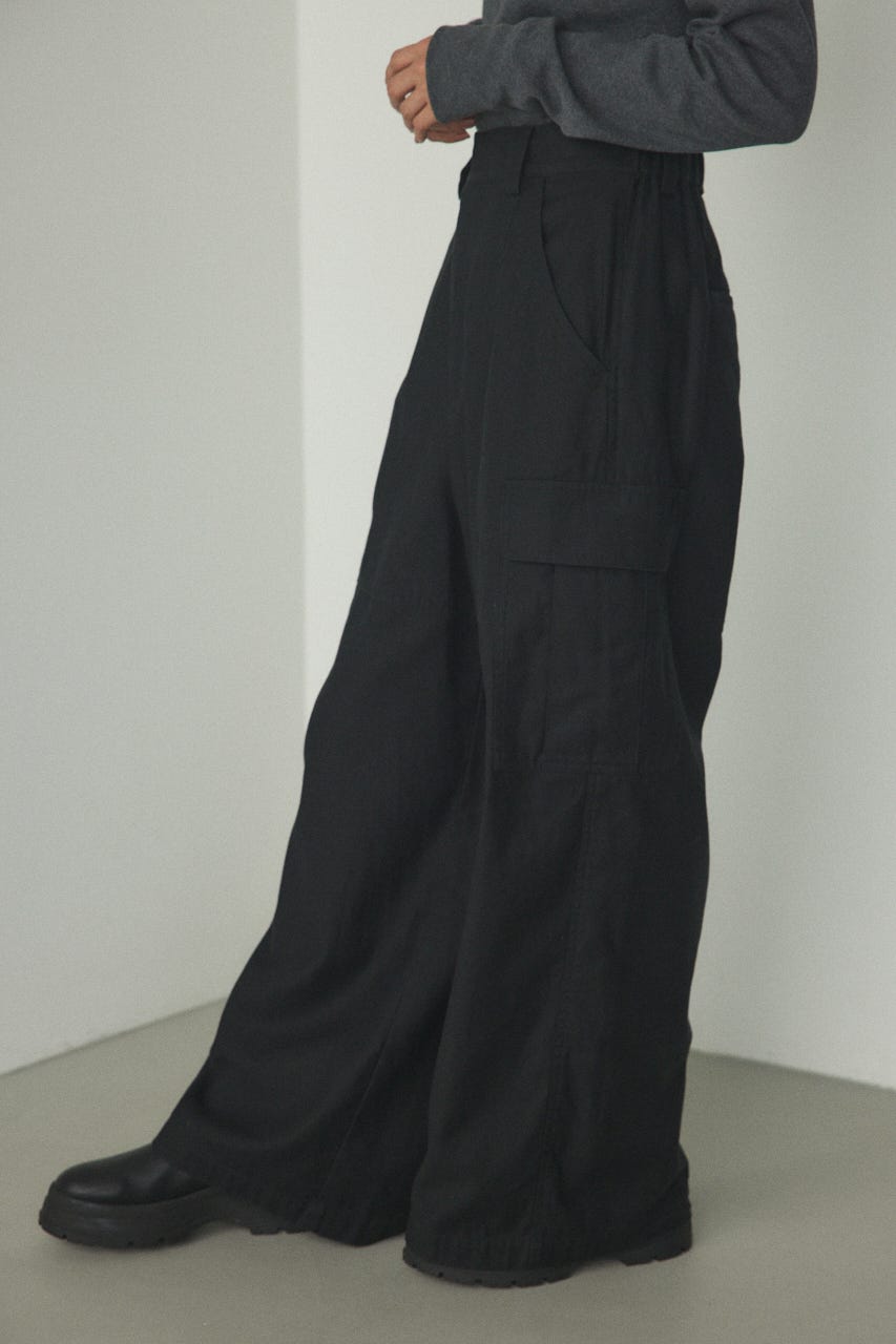 wide military pants BLK 2
