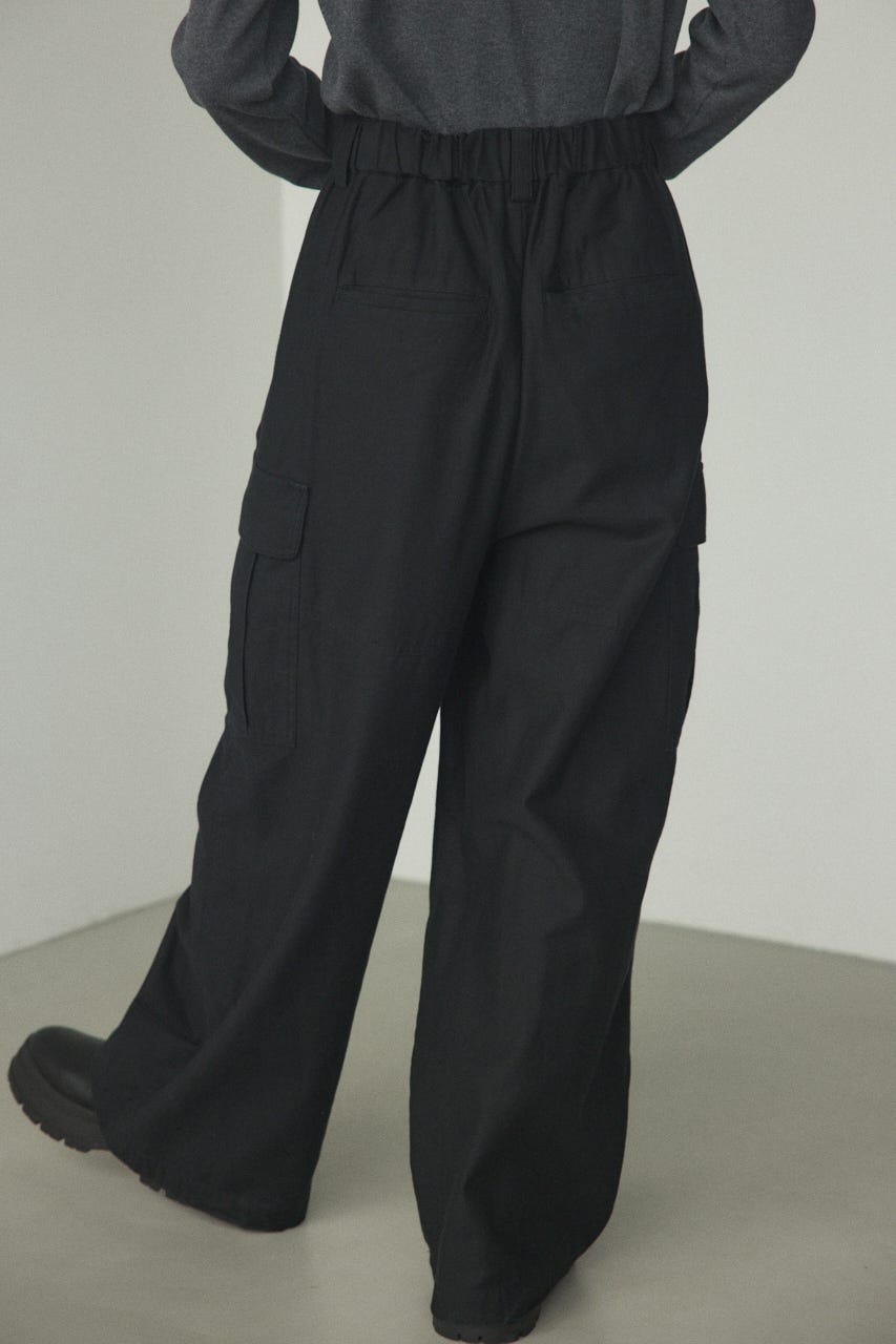 wide military pants BLK 2