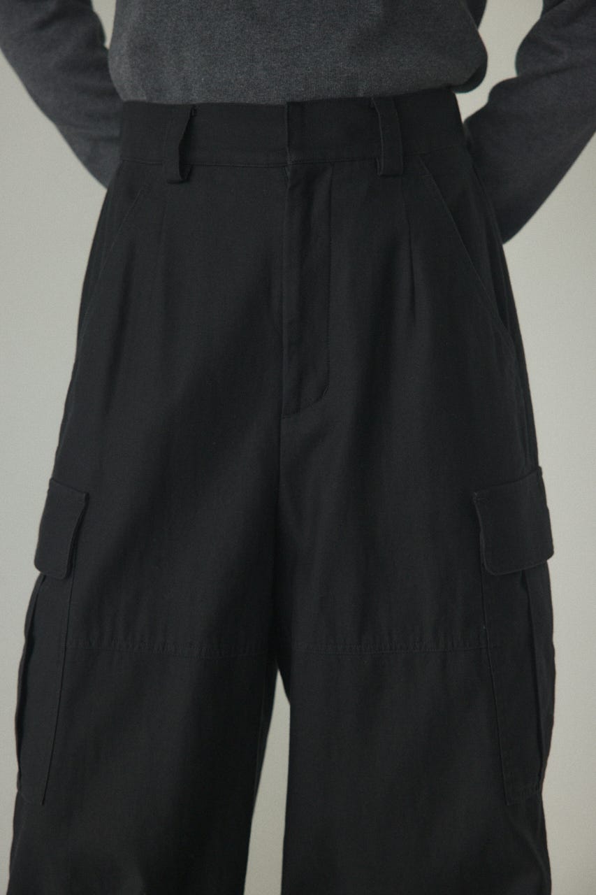 wide military pants BLK 2