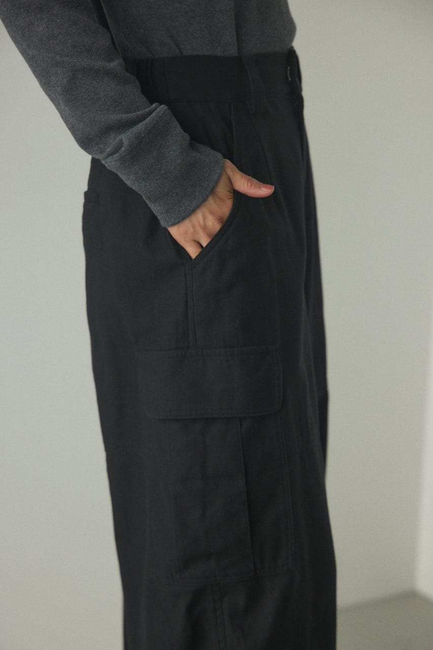 wide military pants BLK 2