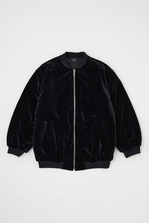 【ARMANI EXCHANGE】ストレッチベルベット ブルゾンジャケット