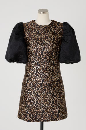 【Sister Jane】Cherie Leopard Jacquard ミニワンピース