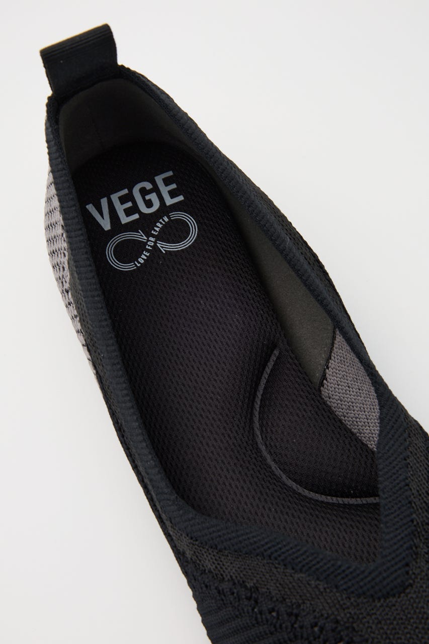 【VEGE】MIRAGE フラットシューズ BLK 36
