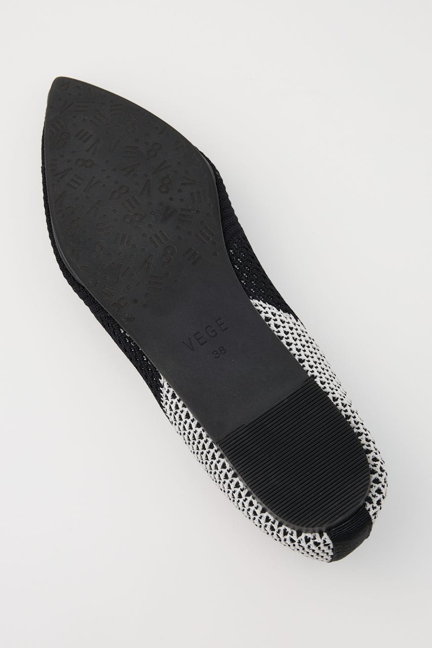 【VEGE】MIRAGE フラットシューズ M/BLK 36