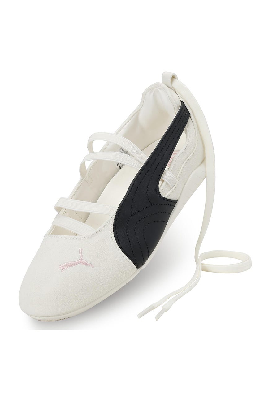 プーマ ウィメンズ スピードキャット バレエ SD ホワイト/ブラック 24cm PUMA スニーカー プーマ ウィメンズ スピードキャット バレエ SD