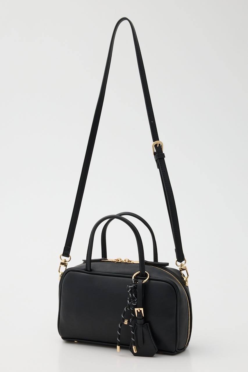 【SHEL'TTER SELECT】チャーム付き横長ボストンバッグ BLK FREE