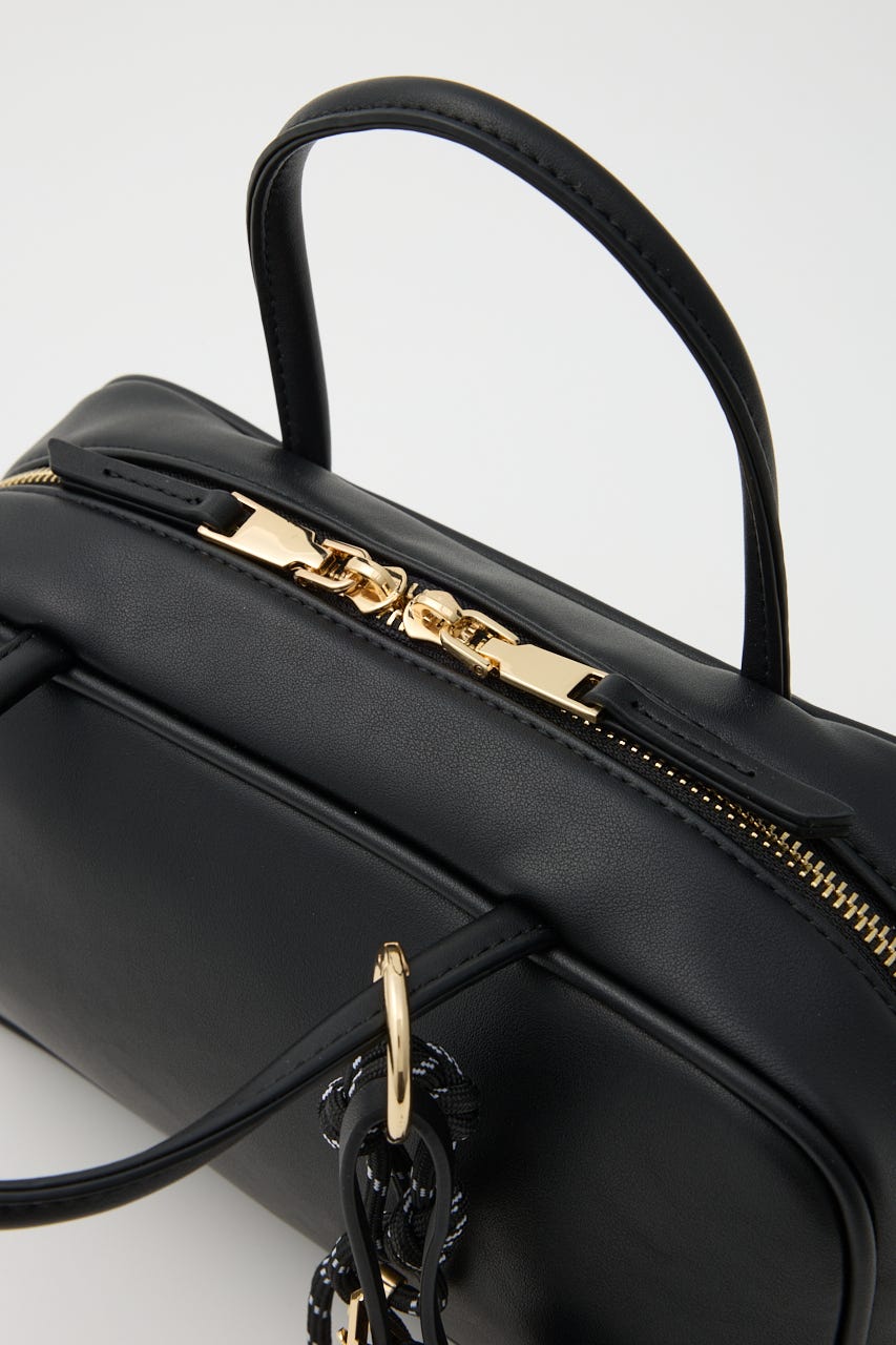 【SHEL'TTER SELECT】チャーム付き横長ボストンバッグ BLK FREE