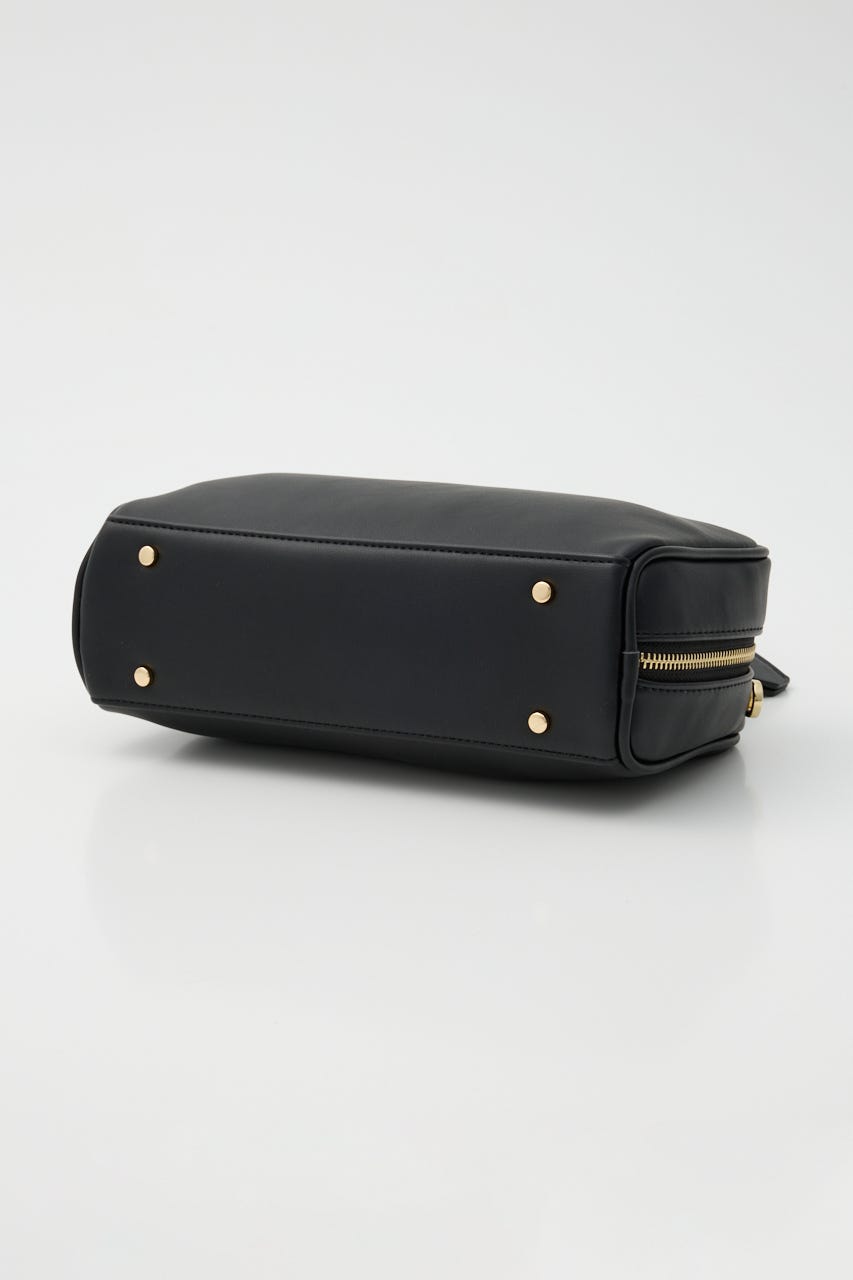 【SHEL'TTER SELECT】チャーム付き横長ボストンバッグ BLK FREE