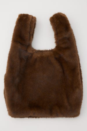 【SHEL'TTER SELECT】ミンク風エコファーショッパートートバッグ