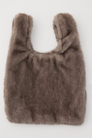 【SHEL'TTER SELECT】ミンク風エコファーショッパートートバッグ