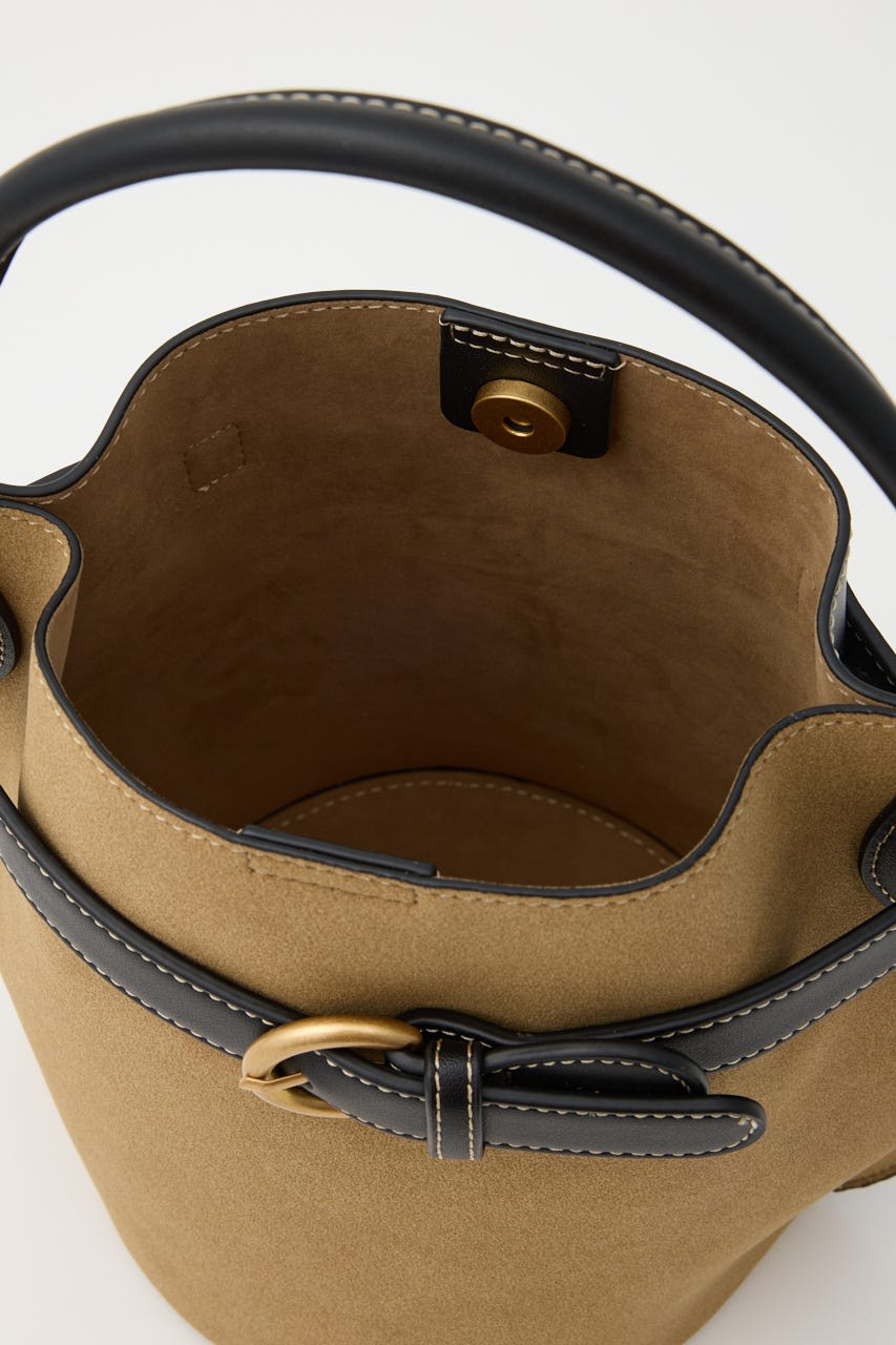 【SHEL'TTER SELECT】ベルトディティールバケットバッグ BEG FREE