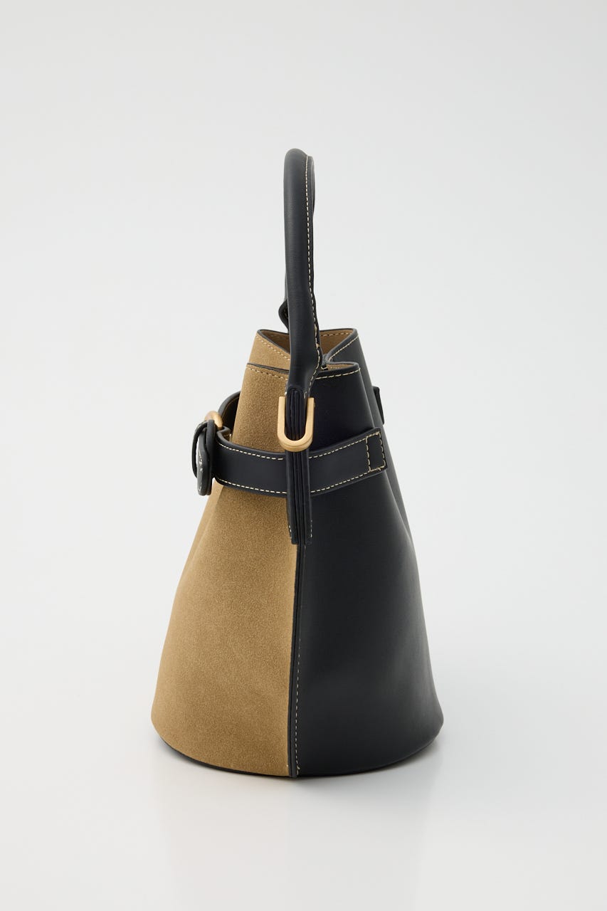 【SHEL'TTER SELECT】ベルトディティールバケットバッグ BEG FREE