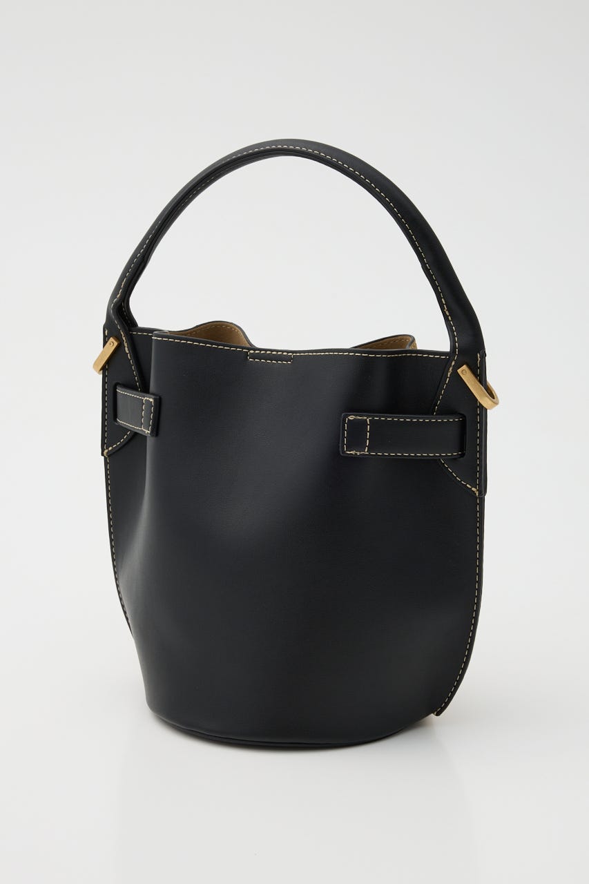 【SHEL'TTER SELECT】ベルトディティールバケットバッグ BEG FREE