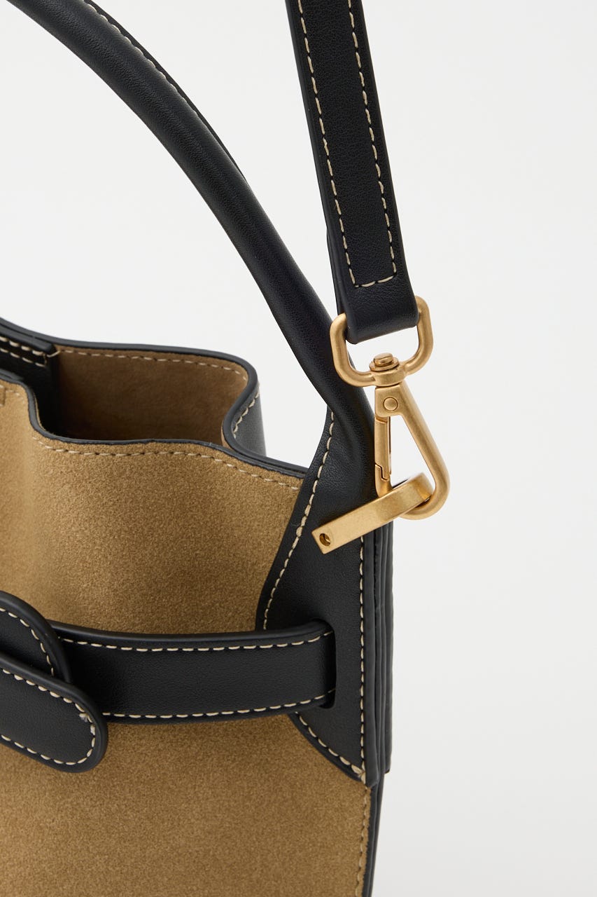 【SHEL'TTER SELECT】ベルトディティールバケットバッグ BEG FREE