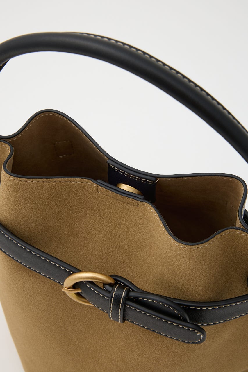 【SHEL'TTER SELECT】ベルトディティールバケットバッグ BEG FREE