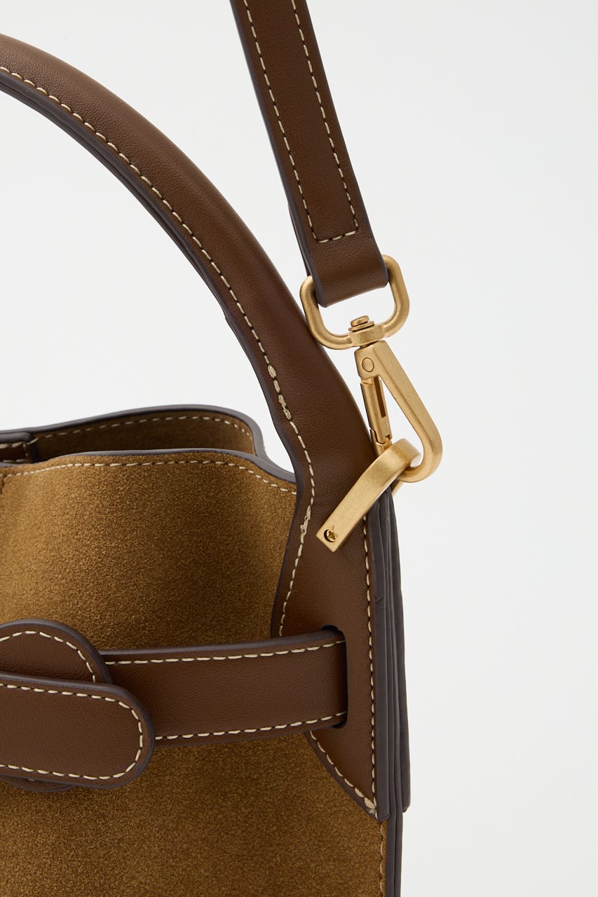 【SHEL'TTER SELECT】ベルトディティールバケットバッグ CAM FREE