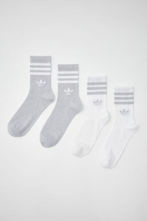 【adidas Originals】スリーストライプス グリッター クルーソックス2足組