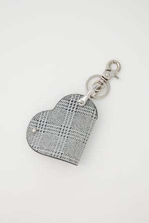 【HASHIBAMI】ハート型チェック柄スマートキーリング