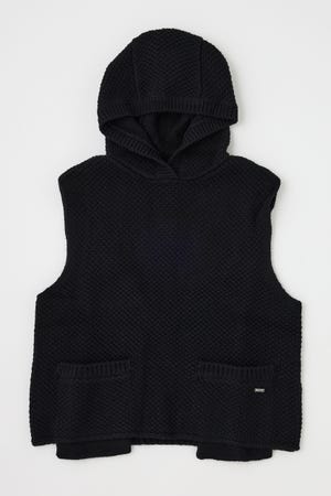 【ARMANI EXCHANGE】フーデッドノースリーブニットトップス