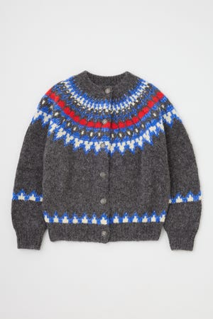 【GREEN BUTTER】Metallic Yarn Nordic カーディガン