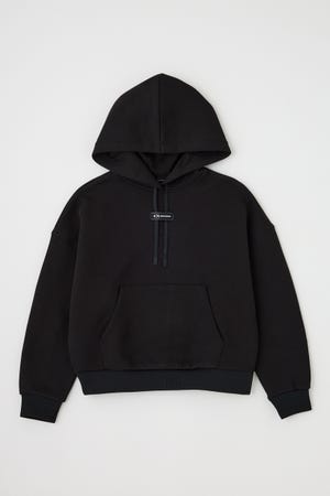【ARMANI EXCHANGE】ロゴラベル フーデッドスウェットプルオーバー