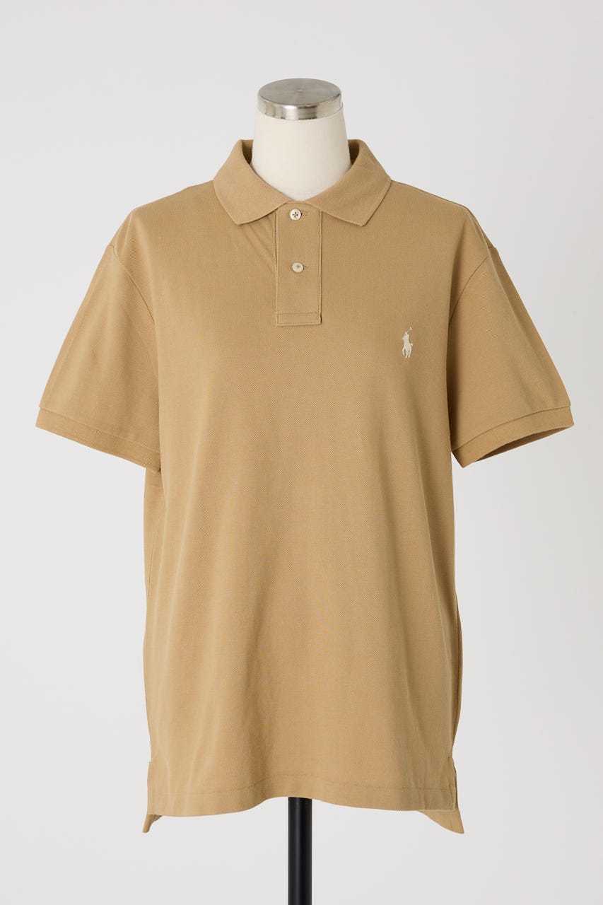 【POLO RALPH LAUREN】カスタム スリム フィット メッシュ ポロシャツ BEG M