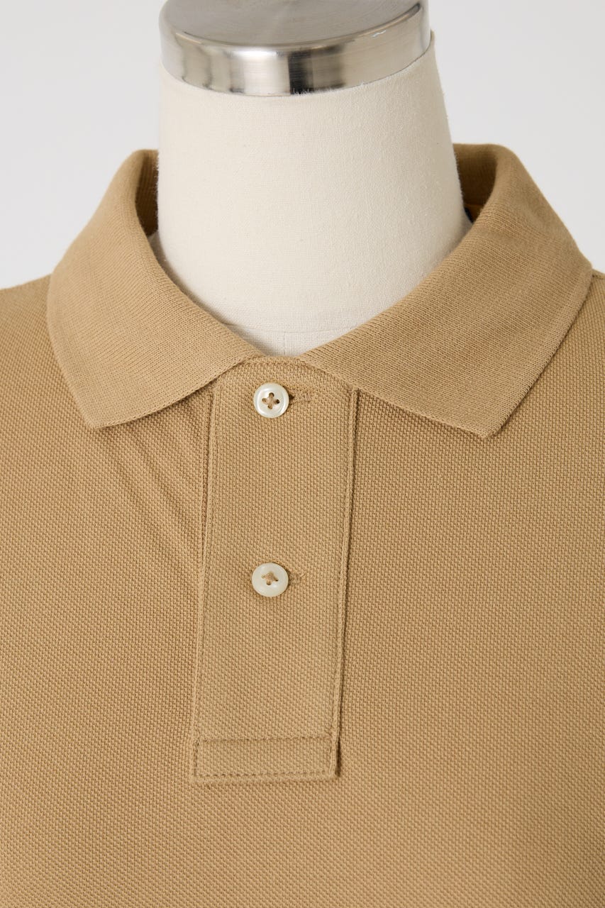 【POLO RALPH LAUREN】カスタム スリム フィット メッシュ ポロシャツ BEG M