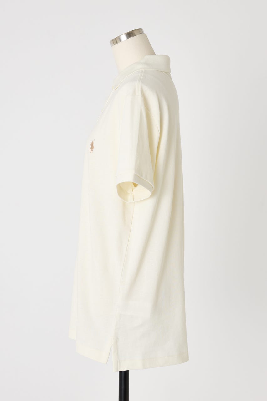 【POLO RALPH LAUREN】カスタム スリム フィット メッシュ ポロシャツ O/WHT M