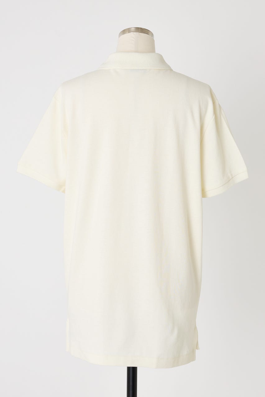 【POLO RALPH LAUREN】カスタム スリム フィット メッシュ ポロシャツ O/WHT M