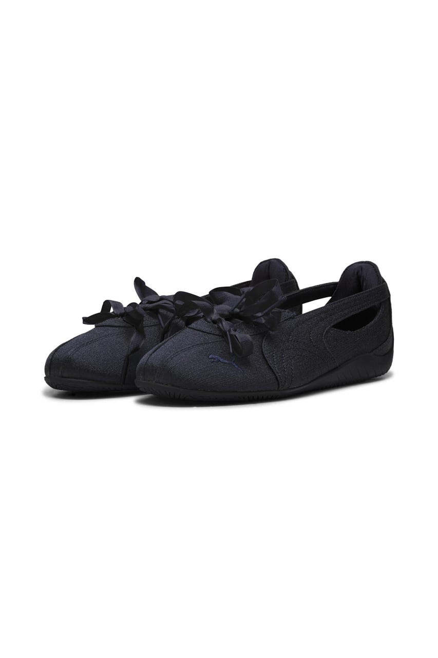 【PUMA】スピードキャット バレエ ノヴァ サテン スニーカー NVY 24.5cm