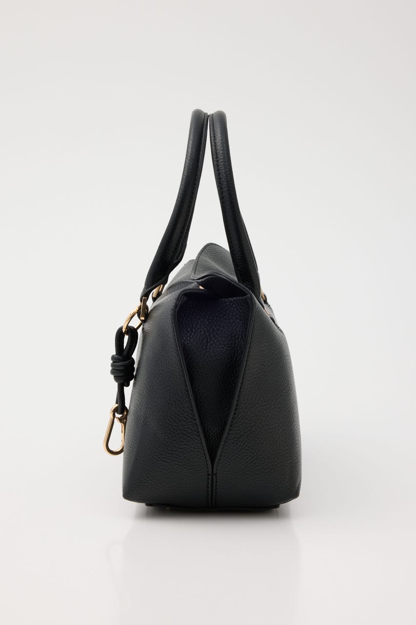 【SHEL'TTER SELECT】チャーム付フラップボストンバッグ BLK FREE