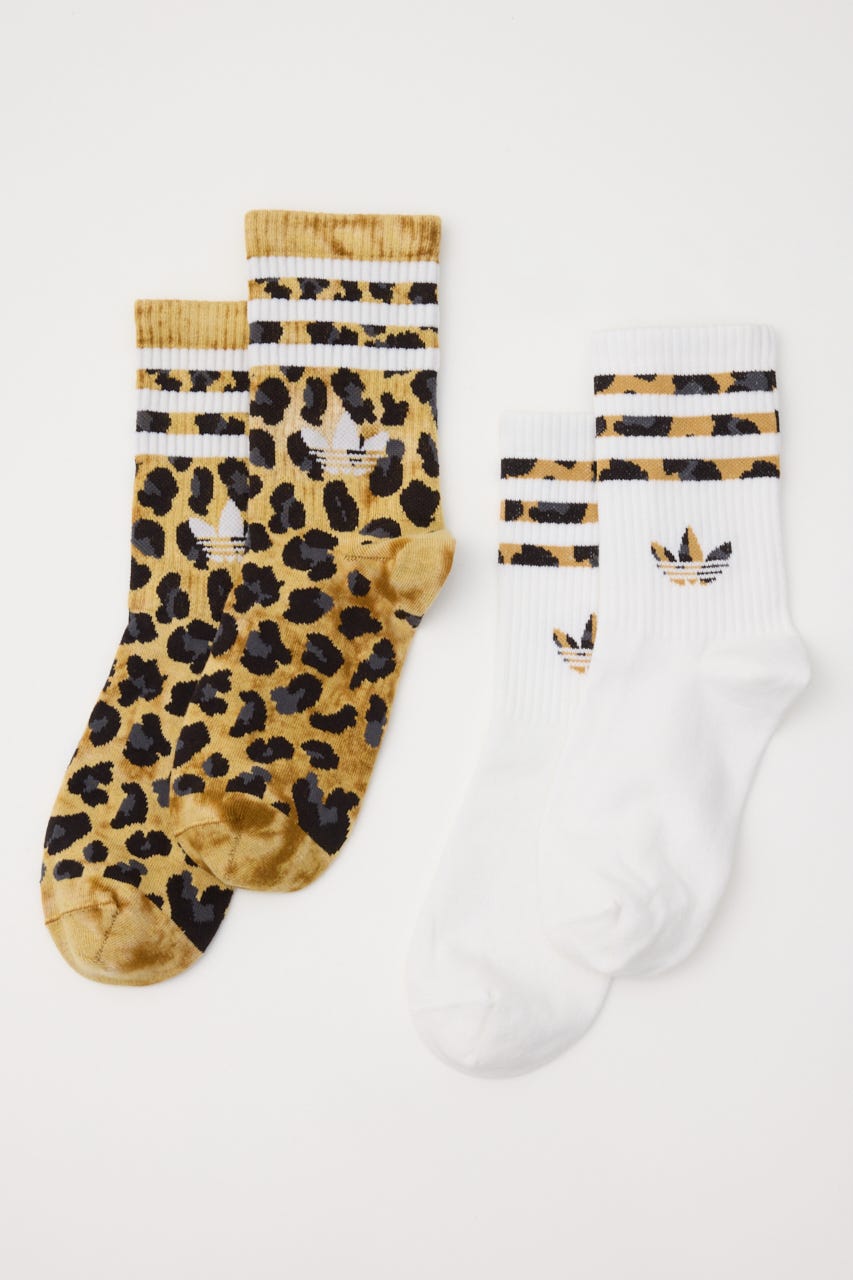 【adidas Originals】レオパード クルーソックス 2足組 Multi_1 S
